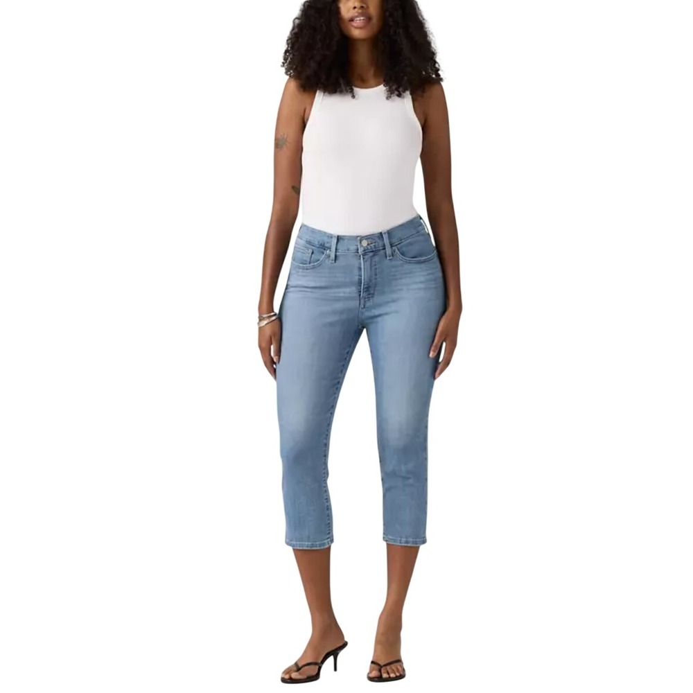 Levis 311 Shaping Skinny Capris Stellar Stretch Light Wash Jeans 16W - Picture 8 of 8